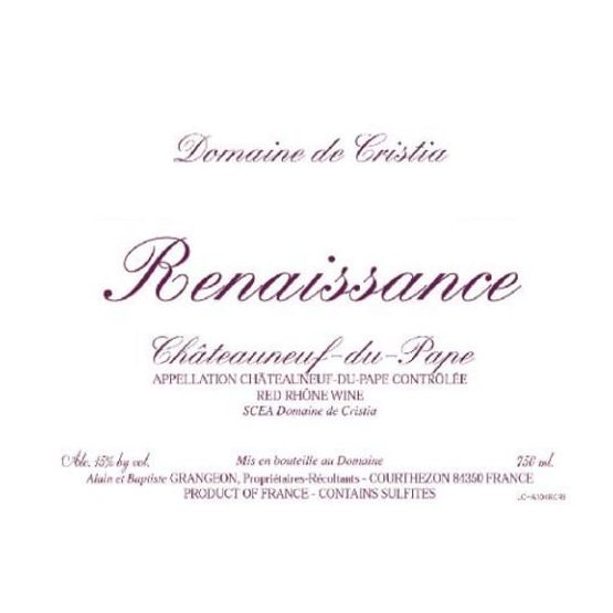 Cristia Chateauneuf-du-Pape Cuvée Rennaissance