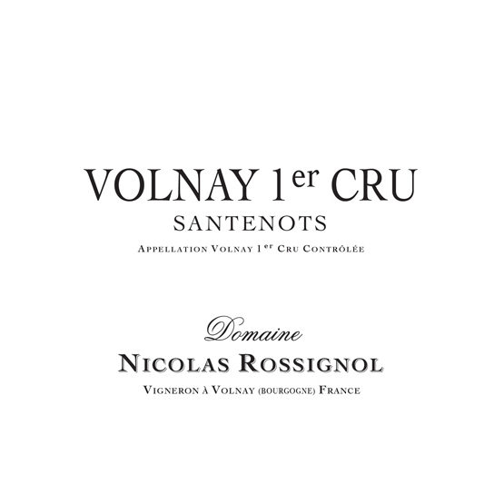 Domaine Nicolas Rossignol Volnay Premier Cru Santenots