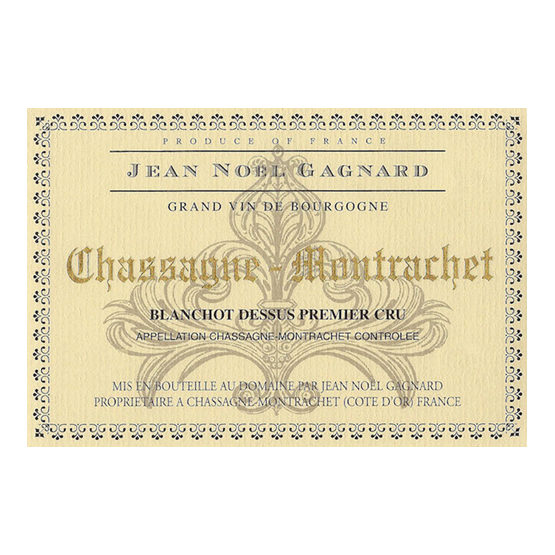 Jean-Noel Gagnard Chassagne Montrachet Premier Cru Blanchot-Dessus Label