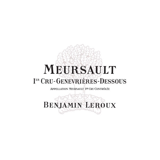 Benjamin Leroux Meursault Premier Cru Genevrières Dessous