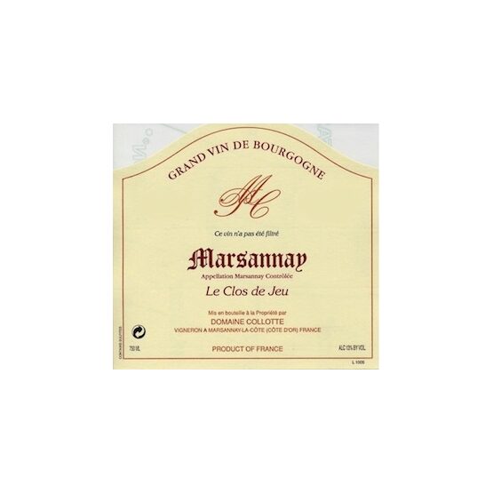 Domaine Collotte Marsannay Le Clos de Jeu