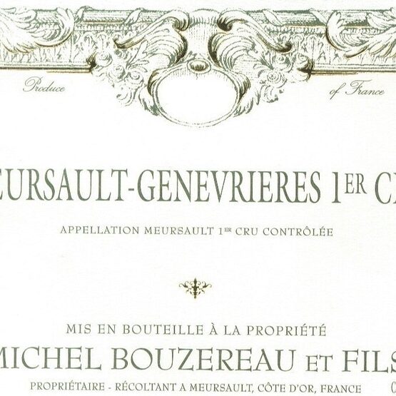 Domaine Michel Bouzereau Meursault-Genevrieres Premier Cru