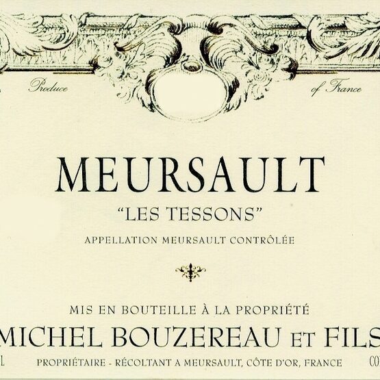 Domaine Michel Bouzereau Meursault Les Tessons Label