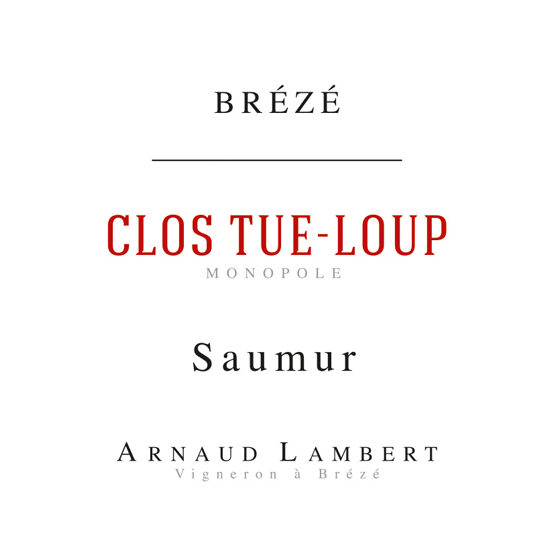 Arnaud Lambert Saumur Rouge Clos du Tue-Loup