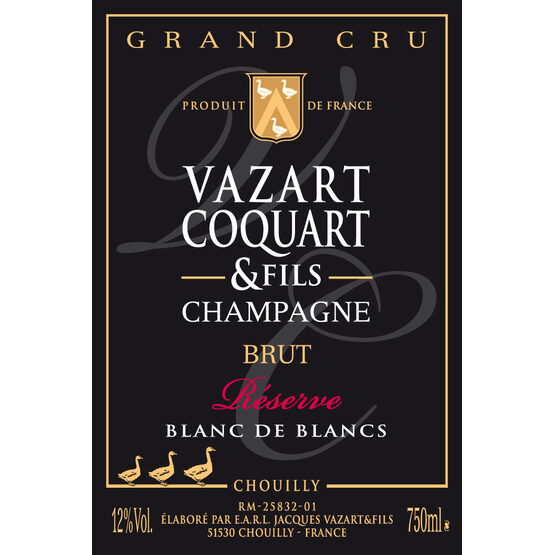 Champagne Vazart-Coquart & Fils Brut Reserve Grand Cru Blanc de Blancs