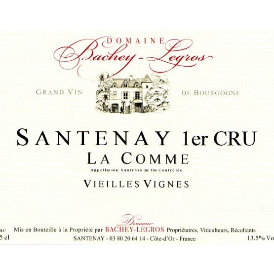 Domaine Bachey-Legros Santenay Premier Cru La Comme Vieilles Vignes