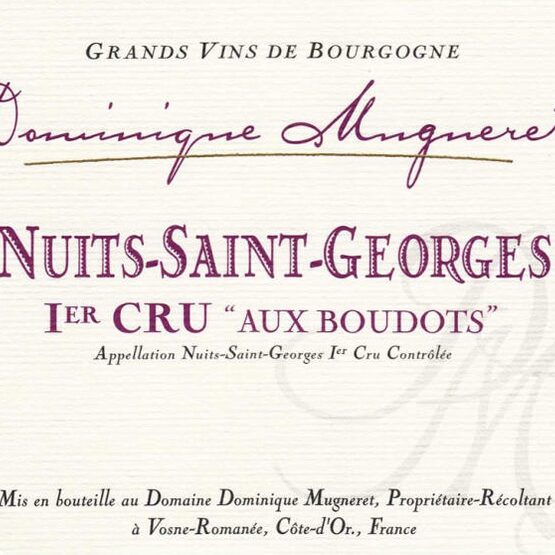 Domaine Dominique Mugneret Nuits-Saint-Georges Premier Cru Aux Boudots