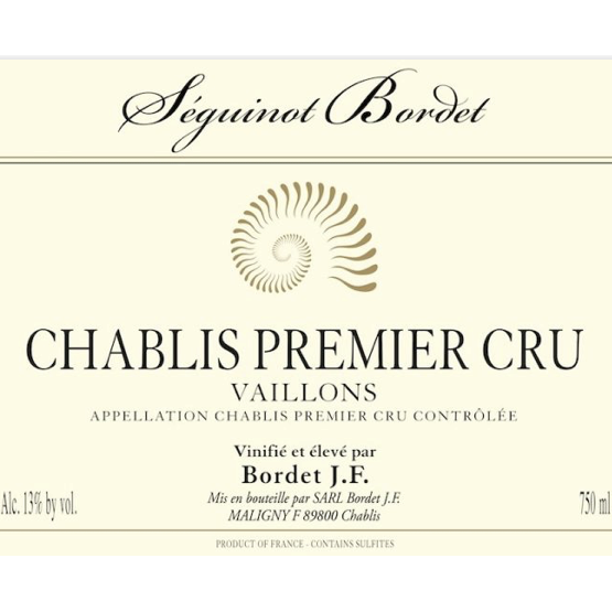 Domaine Séguinot Bordet Chablis Premier Cru Les Vaillons