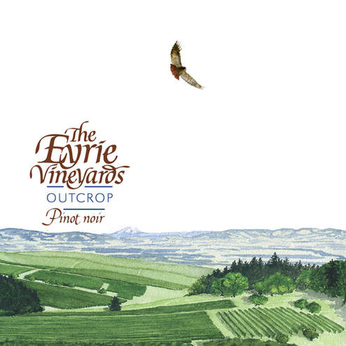 Eyrie Vineyards Pinot Noir Outcrop Label