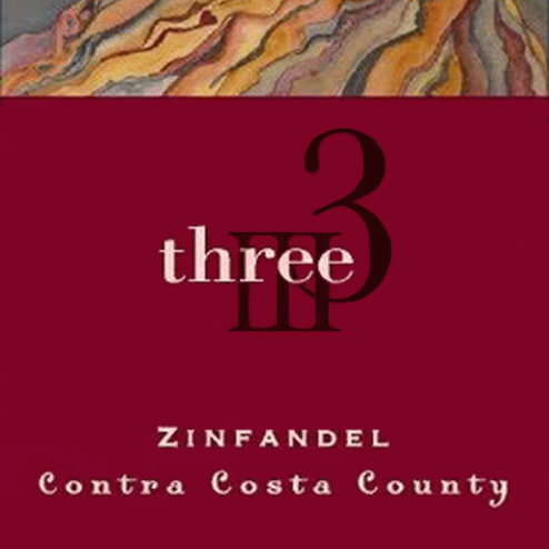 Three Wine Company Zinfandel Contra Costa County Label