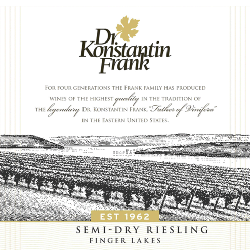 Dr Konstantin Frank Semi-Dry Riesling Label