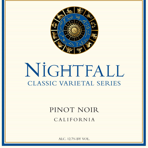 Nightfall Pinot Noir Label