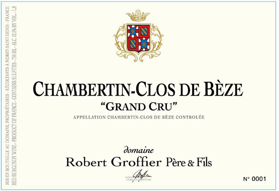 Groffier Chambertin-Clos de Beze Grand Cru