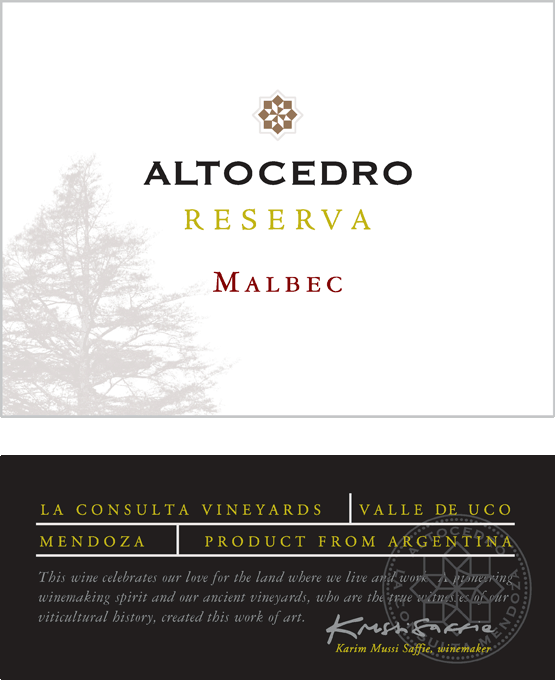 Altocedro Malbec Reserva