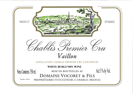 Domaine Vocoret Chablis Premier Cru Vaillon