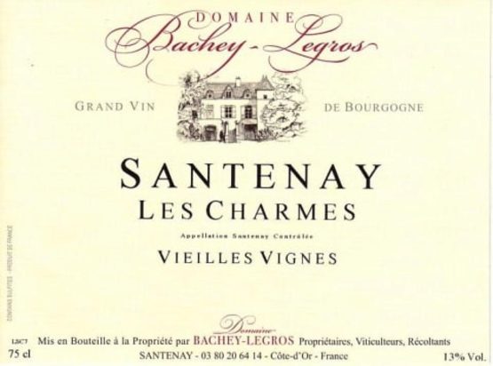 Bachey-Legros Santenay Les Charmes Vieilles Vignes Label