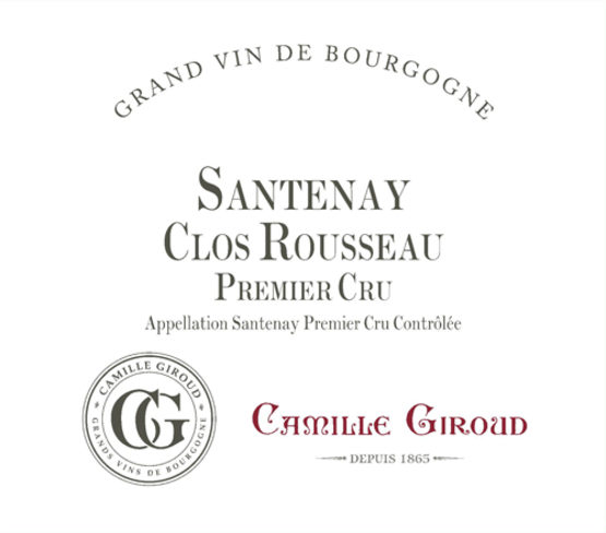 Camille Giroud Santenay Clos Rousseau Premier Cru