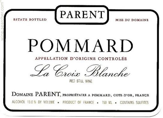 Domaine Anne Parent Pommard La Croix Blanche