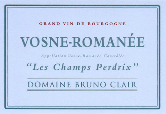 Domaine Bruno Clair Vosne-Romanée Les Champs Perdrix