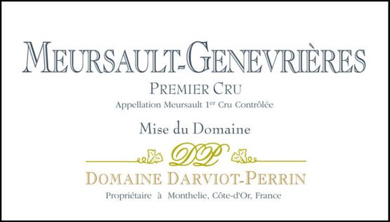 Domaine Darviot-Perrin Meursault Premier Cru Genevrières