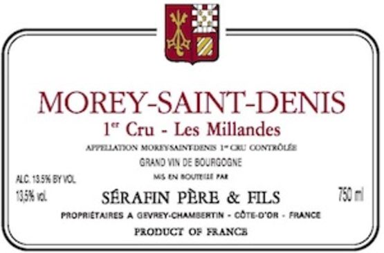 Domaine Sérafin Père et Fils Morey St Denis Premier Cru Les Millandes