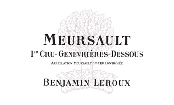 Benjamin Leroux Meursault Premier Cru Genevrières Dessous