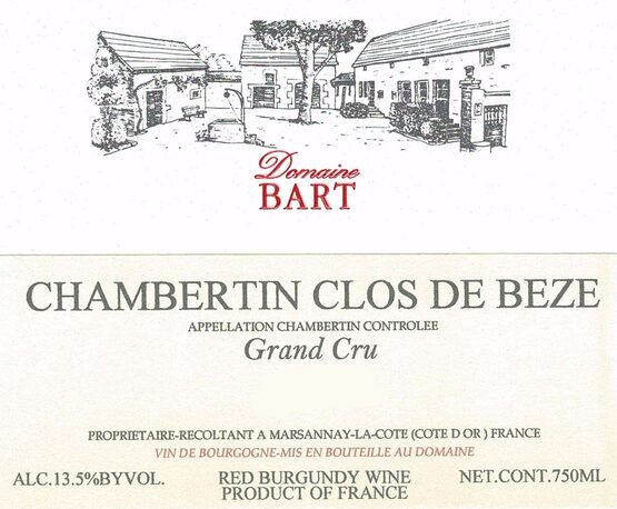 Domaine Bart Chambertin Clos de Beze Label