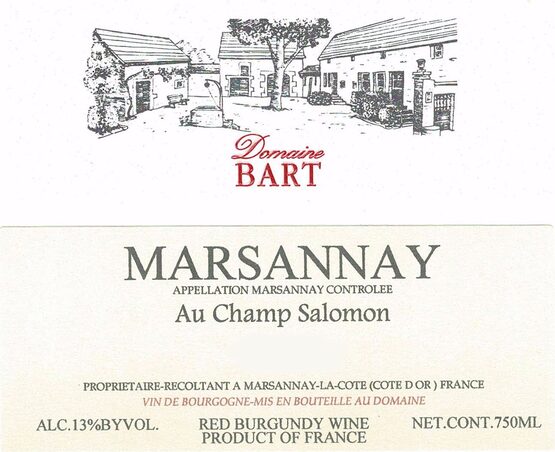 Domaine Bart Marsannay Au Champ Salomon Label