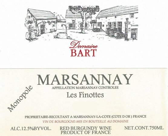 Domaine Bart Marsannay Les Finottes Label