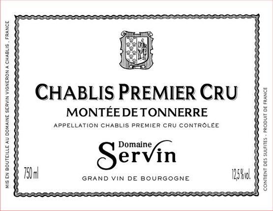 Domaine Servin Chablis Premier Cru Montée de Tonnerre