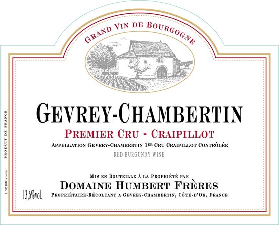 Domaine Humbert Frères Gevrey Chambertin Craipillot