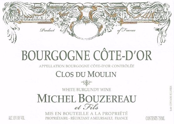 Domaine Michel Bouzereau Bourgogne Cote D'Or Clos Du Moulin