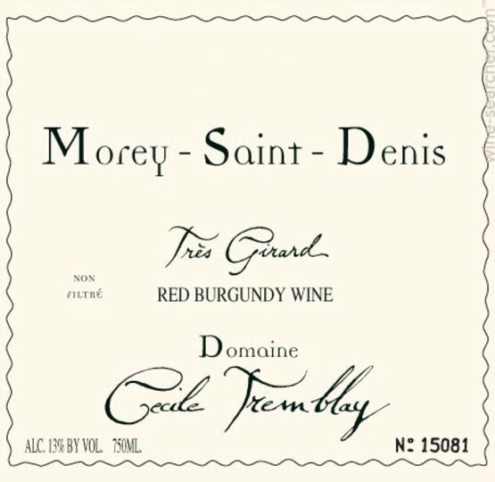 Domaine Cecile Tremblay Morey-Saint-Denis Tres Girard