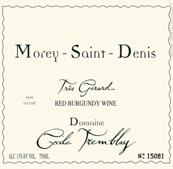 Domaine Cecile Tremblay Morey-Saint-Denis Tres Girard