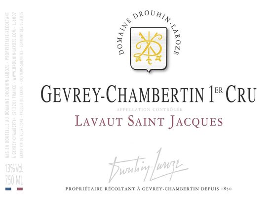 Domaine Drouhin-Laroze Gevrey-Chambertin Premier Cru Lavaut Saint Jacques