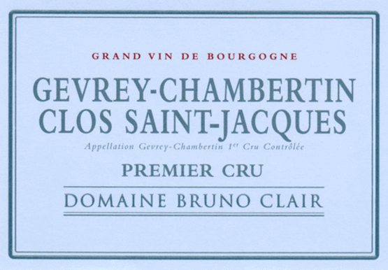 Bruno Clair Gevrey-Chambertin Premier Cru Clos Saint-Jacques